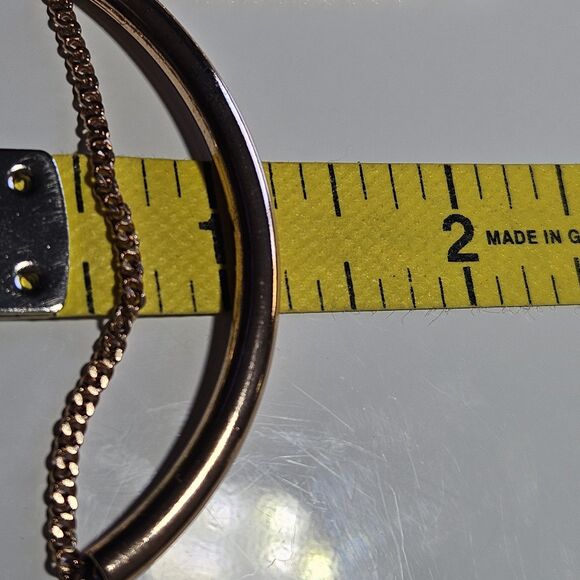 Fossil Rose Gold Tone Curved Tube Charm Pendant Necklace 16-17" - Picture 8 of 16